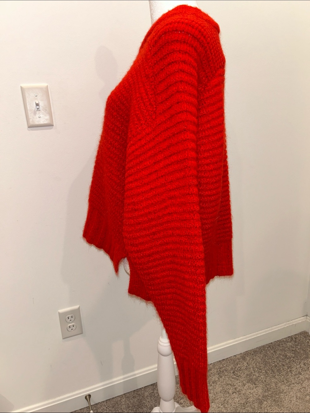 Pistola Adina Everyday Waffle Knit Raglan Sweater in Rouge, Size Large - Picture 5 of 8